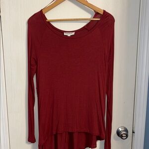 Cloud Chaser Burgundy Long Sleeve Top